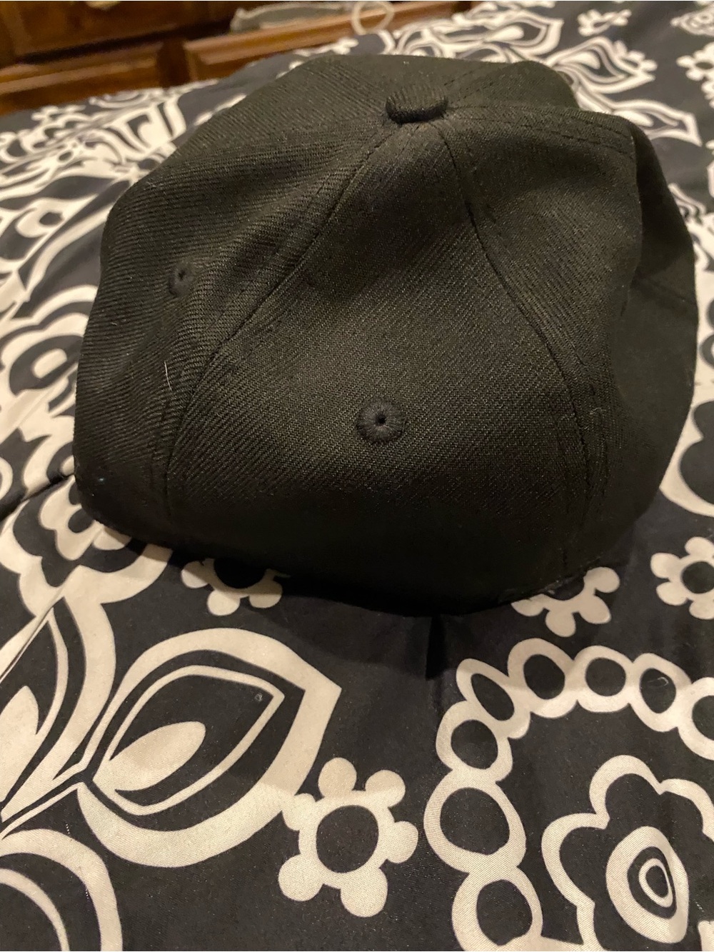 Florida Marlins all black new era fitted hat - size 7 1/4 - Picture 4 of 6